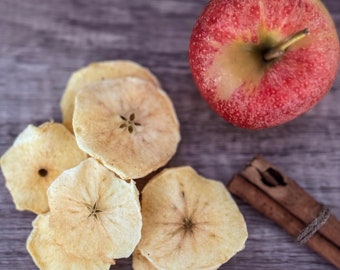 Organic Dried Apples, Dehydrated Apple. Vegan. Apple snack. Apple slices