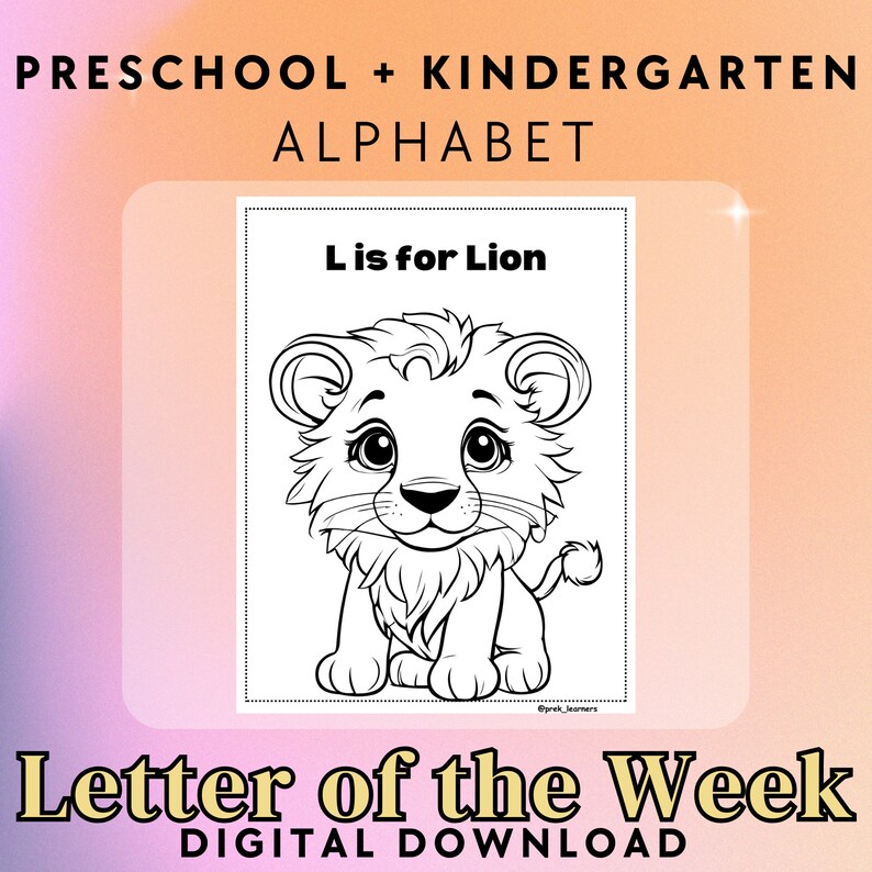 Preschool + Kindergarten Letter of the Week Uppercase + Lowercase ...