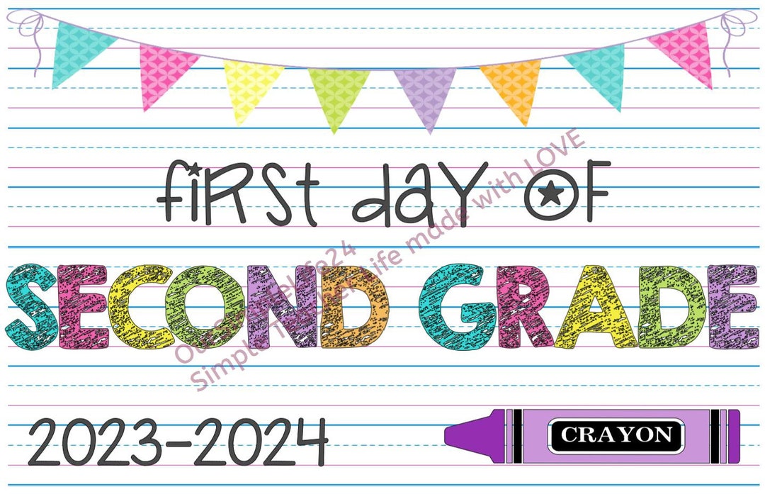 First Day of School Sign Second Grade 2nd Grade Back to School 2023 ...