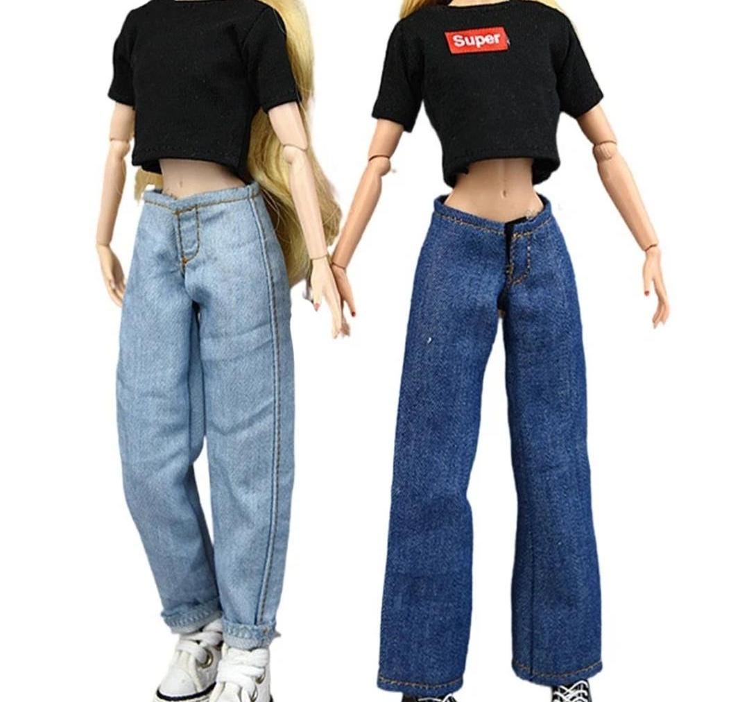 Tenue Pantalon Vintage Barbie - Motif Pattes D'Animaux (Zèbre) - Pour Ken Plage - Années 90?