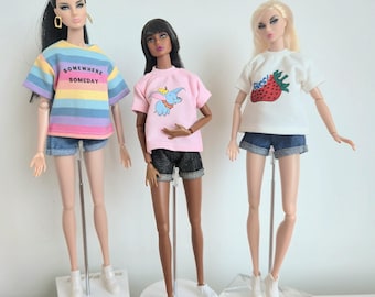 Fashion Royalty Doll Outfit: T-Shirt & Jeans - 30cm Doll Clothing