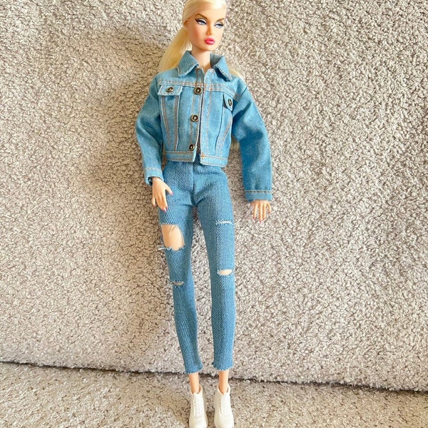 luxury handmade jeans clothing for 12 inch dolls smart clothes fashion doll accessories