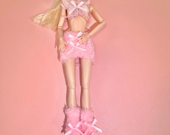 Handmade Fashion Doll Clothes: Luxurious Outfit for 12-inch Dolls
