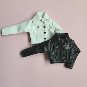Poupée de luxe faite main, veste en cuir royale, poupée de 12 pouces, vêtements de poupée intelligents