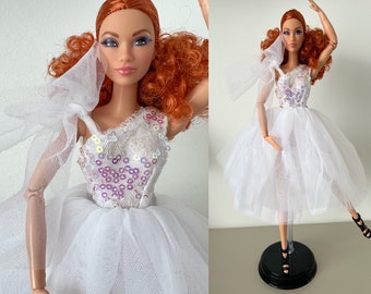 luxury handmade fashion royalty bridal doll dress 12 inch doll