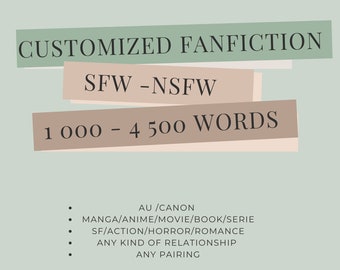 Fan fiction personnalisée  1000 à 4500 mots