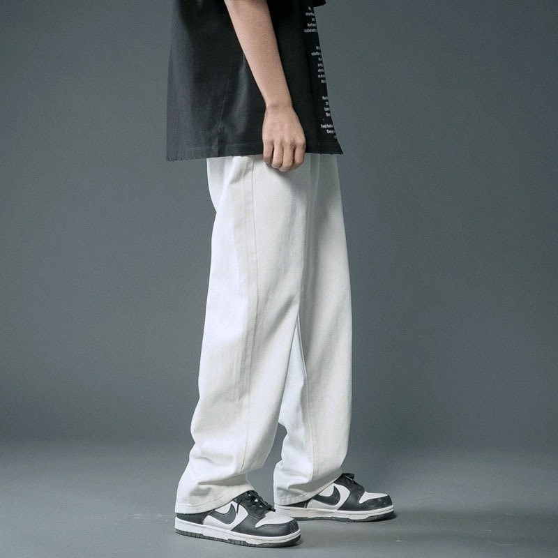 Summer New Pants Men Korean Fashion Loose Thin Section Plain Pants Office  Suit Pants  Shopee Malaysia