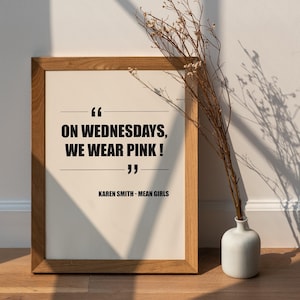 Quote Mean Girls | Lindsay Lohan | amanda seyfried | Poster | Vintage Retro Art | Minimalist Poster | Home Decor | Print Yourself | GiftIdea