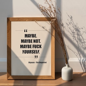 Cita de Los Infiltrados / Mark Wahlberg / Martin Scorsese / Póster de TV / Arte retro vintage / Póster minimalista Decoración del hogar Impresión propia Regalo