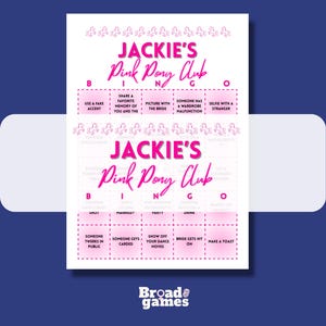 Pink Pony Bachelorette Bingo - Printable Party Game | Fun & Flirty Bachelorette Activity | Instant Download PDF