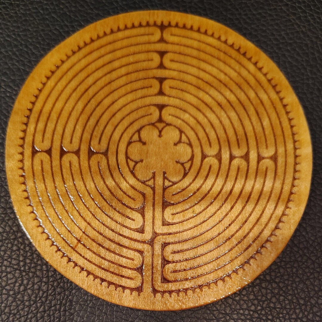 Coaster: Labyrinth From Chartres Cathedral - Etsy