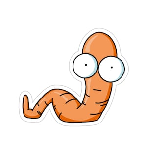 2&quot; Worm Sticker