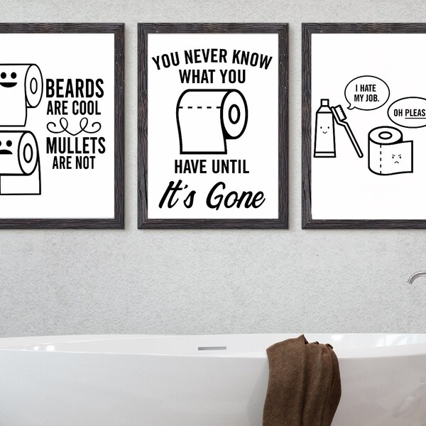 Funny Bathroom Prints - Etsy UK