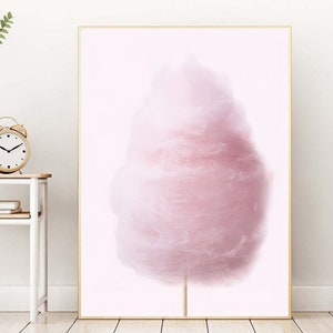 Pink Candy Floss Prints Home Wall Art Wall Decor Prints Gifts A3 A4