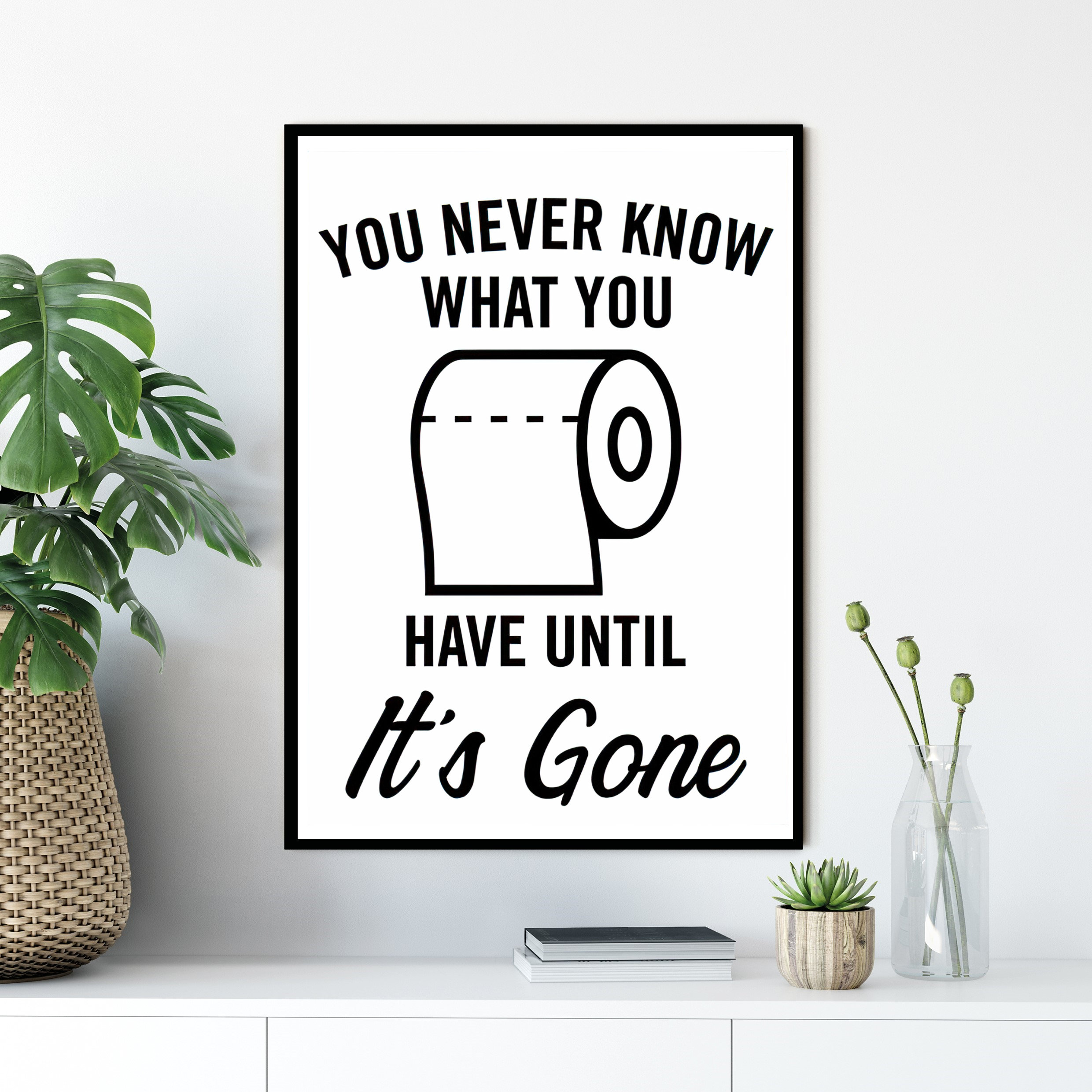 Toilet Roll Joke Funny Bathroom Prints Set of 3 Home Wall Art Etsy UK