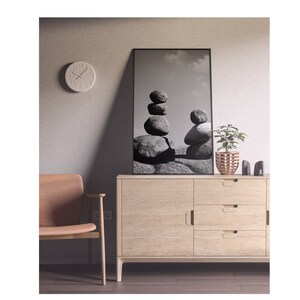 Mountaintop Cairn (Printable Decor, Cairn, Modern Neutral Minimalist Wall Decor, Printable, Digital Art)
