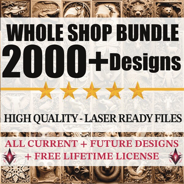 Bundle, Laser Burn Engrave PNG Files | 3D Illusion | Engrave | Lightburn, X TOOL, Glowforge, K40 CO2, CNC, Bosslaser, Omtech, Laser 3d files