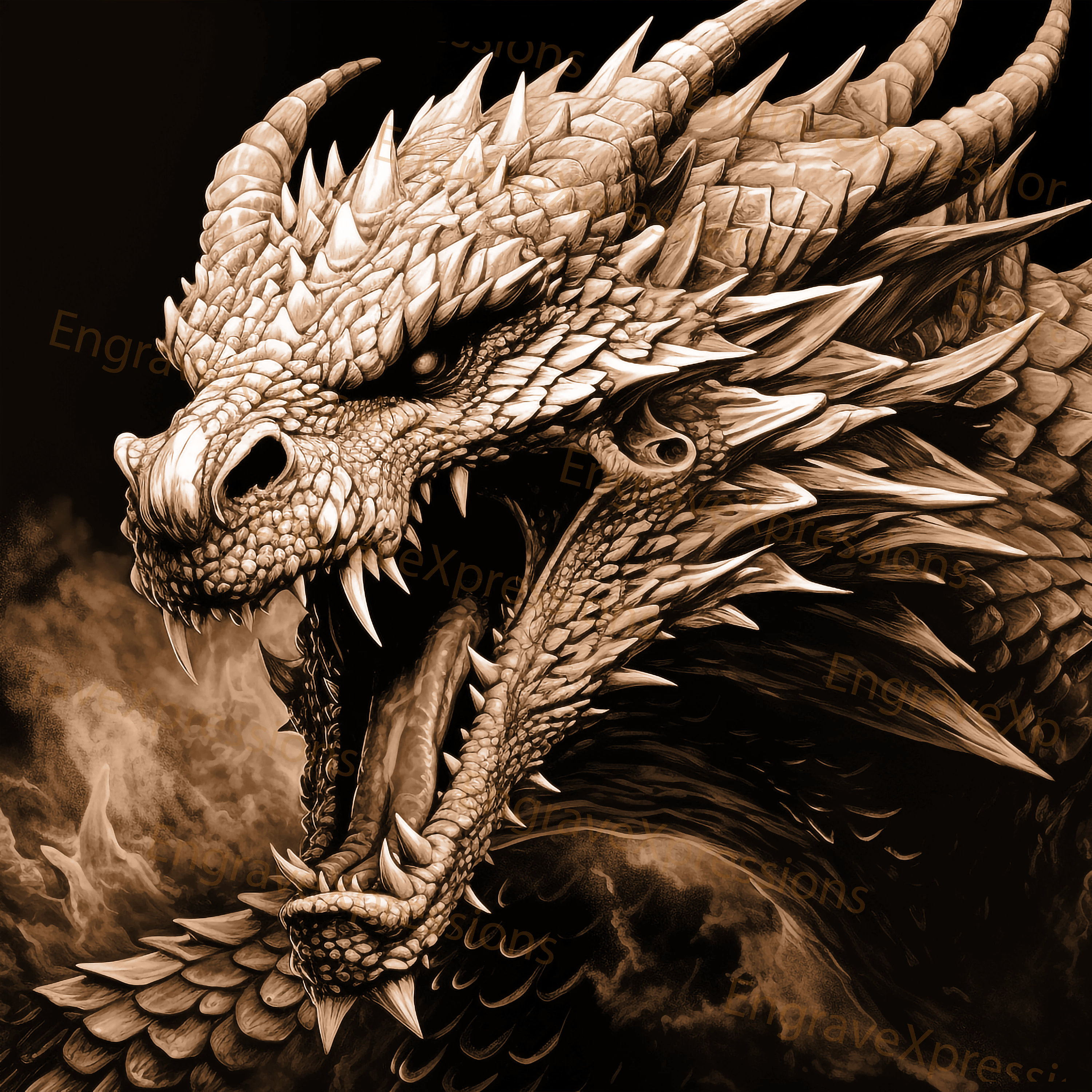 Laser Burn PNG | 3D Illusion | Engrave | Laser Ready |  Lightburn File | Glowforge | Digital Design File | Dragon 5