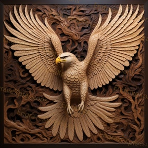 Laser Burn PNG | 3D Illusion | Engrave | Laser Ready |  Lightburn File | Digital Design File | flying Eagle
