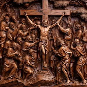 Gravure laser PNG | illusion 3D | Graver | Prêt pour le laser | Fichier Lightburn | Fichier de conception numérique | Religion Pâques - Crucifixion - Croix Jésus 2