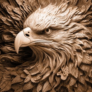 Laser Burn PNG | 3D Illusion | Engrave | Laser Ready |  Lightburn File | Digital Design File | Eagle Head