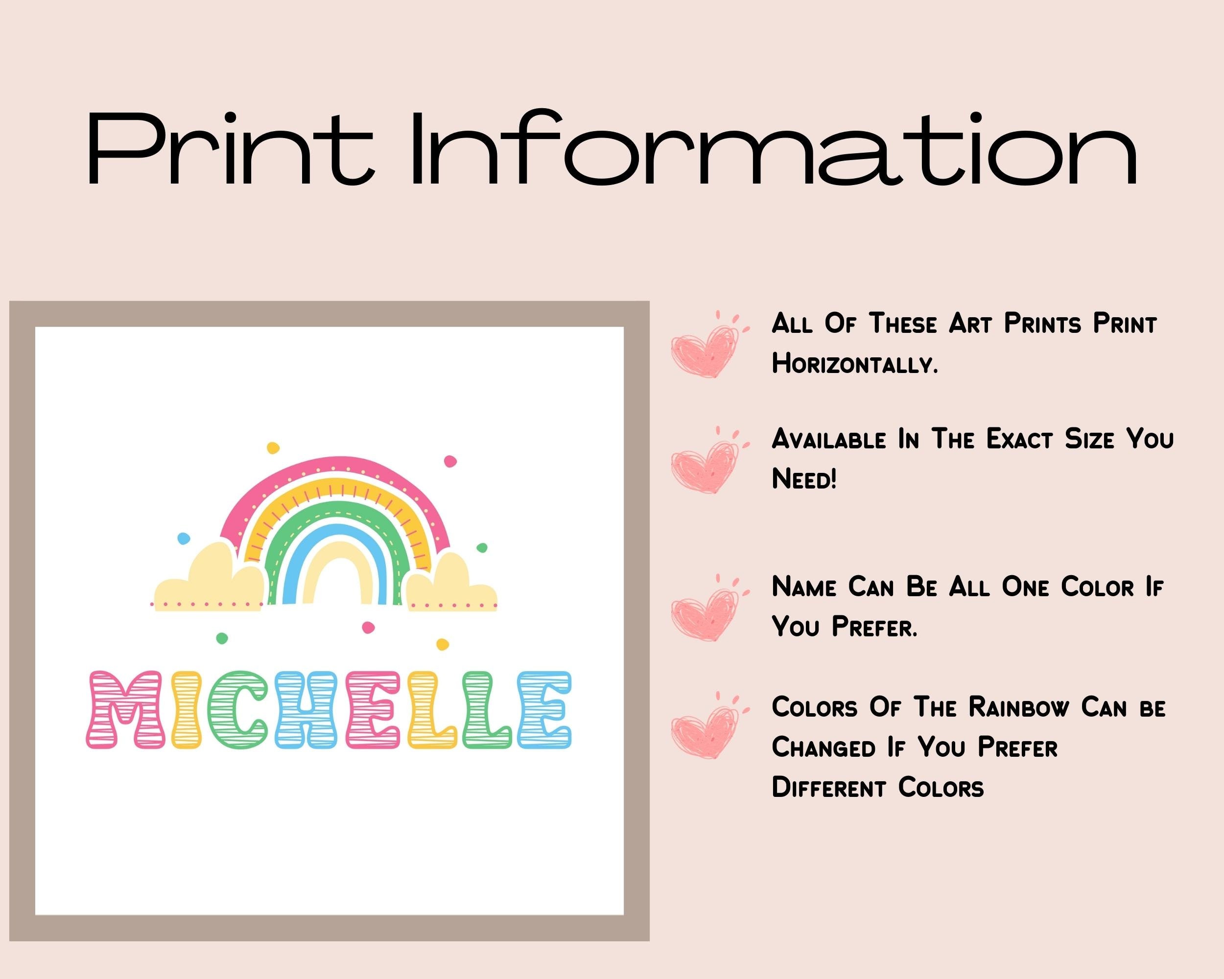 Custom Name Rainbow Art Print – Little Great Design Co.