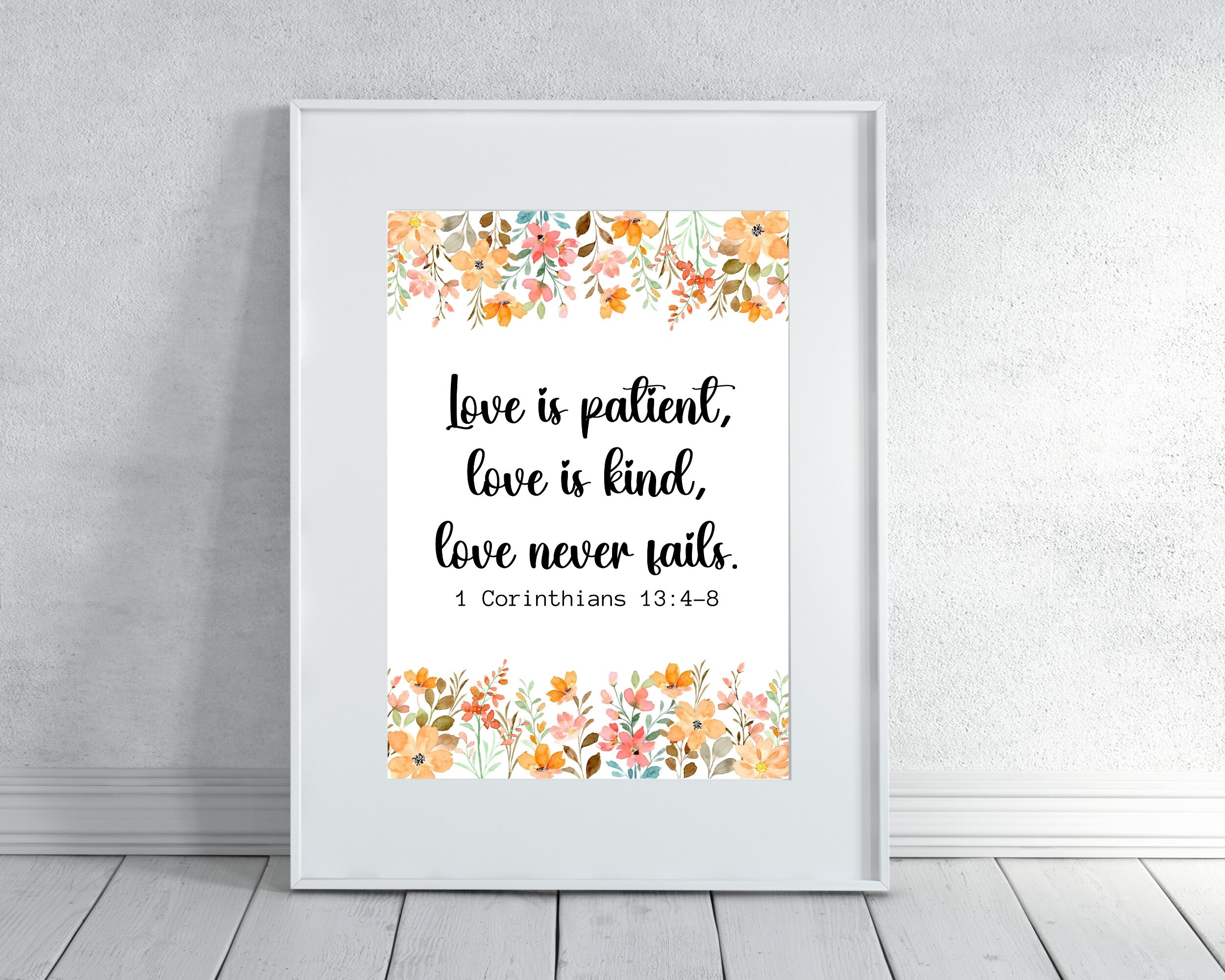 Scripture Walls Love Never Fails 1 Corinthians 13:4-8 Bible Verse Canv -  Express Your Love Gifts