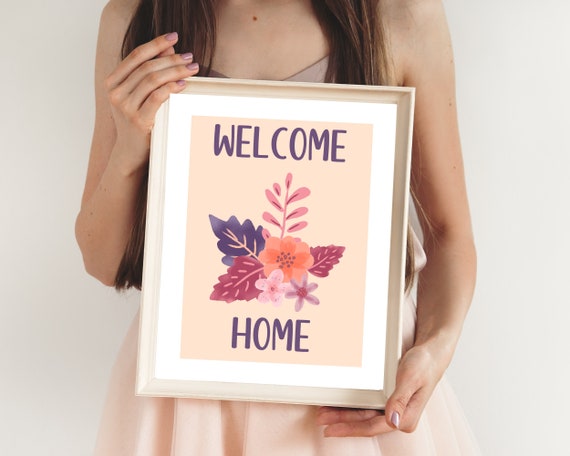 Welcome Home Printable Housewarming Gift Welcome Home Wall Art 