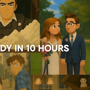 Custom Anime Portrait from Photo – AI Anime Style Digital Drawing – Personalized Cartoon Avatar Gift for Couples, Friends & Pets – Pixar