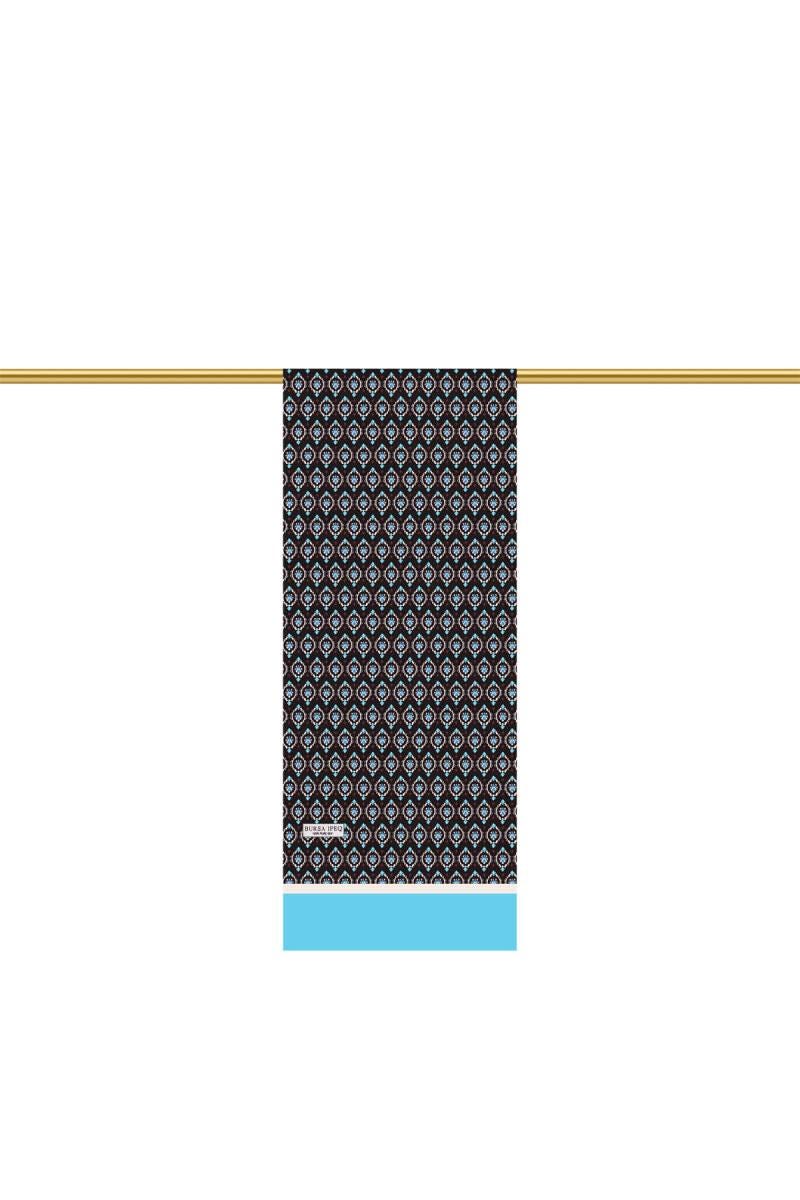 Elegant Turquoise Patterned Men's Scarf – 100% Silk Luxurious Turkish Neck Scarf for Formal & Casual Wear – Gift for Him - Father's Day Gift