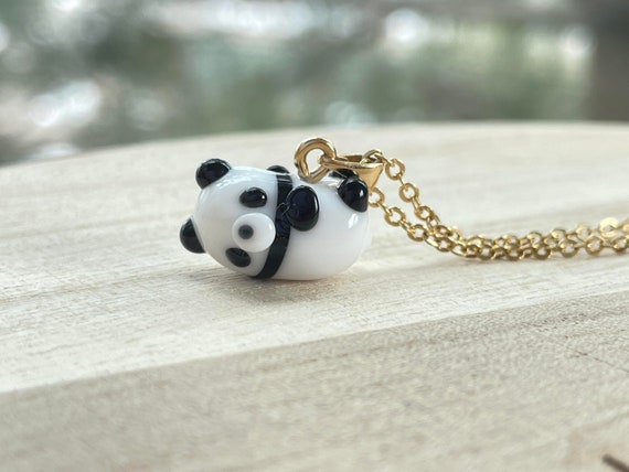 Le Vian Diamond Panda Pendant Necklace 1/3 ct tw Round 14K Honey Gold 19