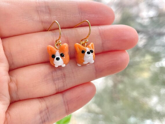 Corgi Earrings Corgi Butt Earrings Pembroke Welsh Corgi Gold