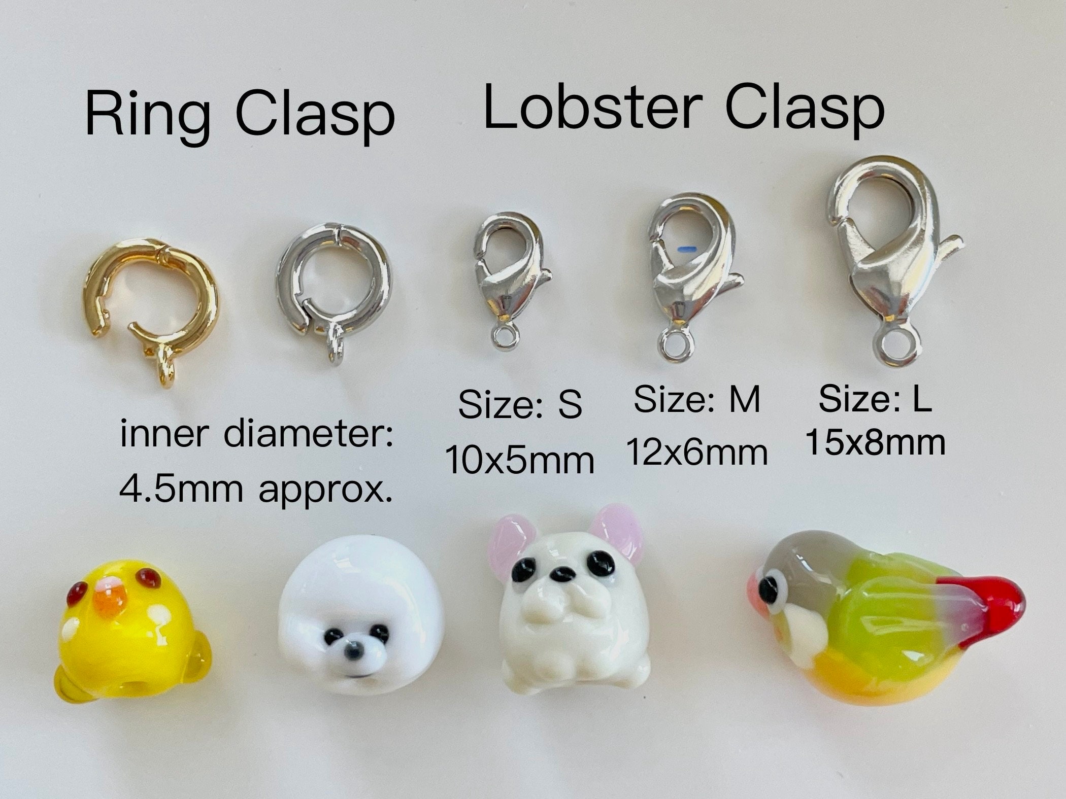 Lop Rabbit Glass Bead Zipper Charm / Keychain / Phone Strap