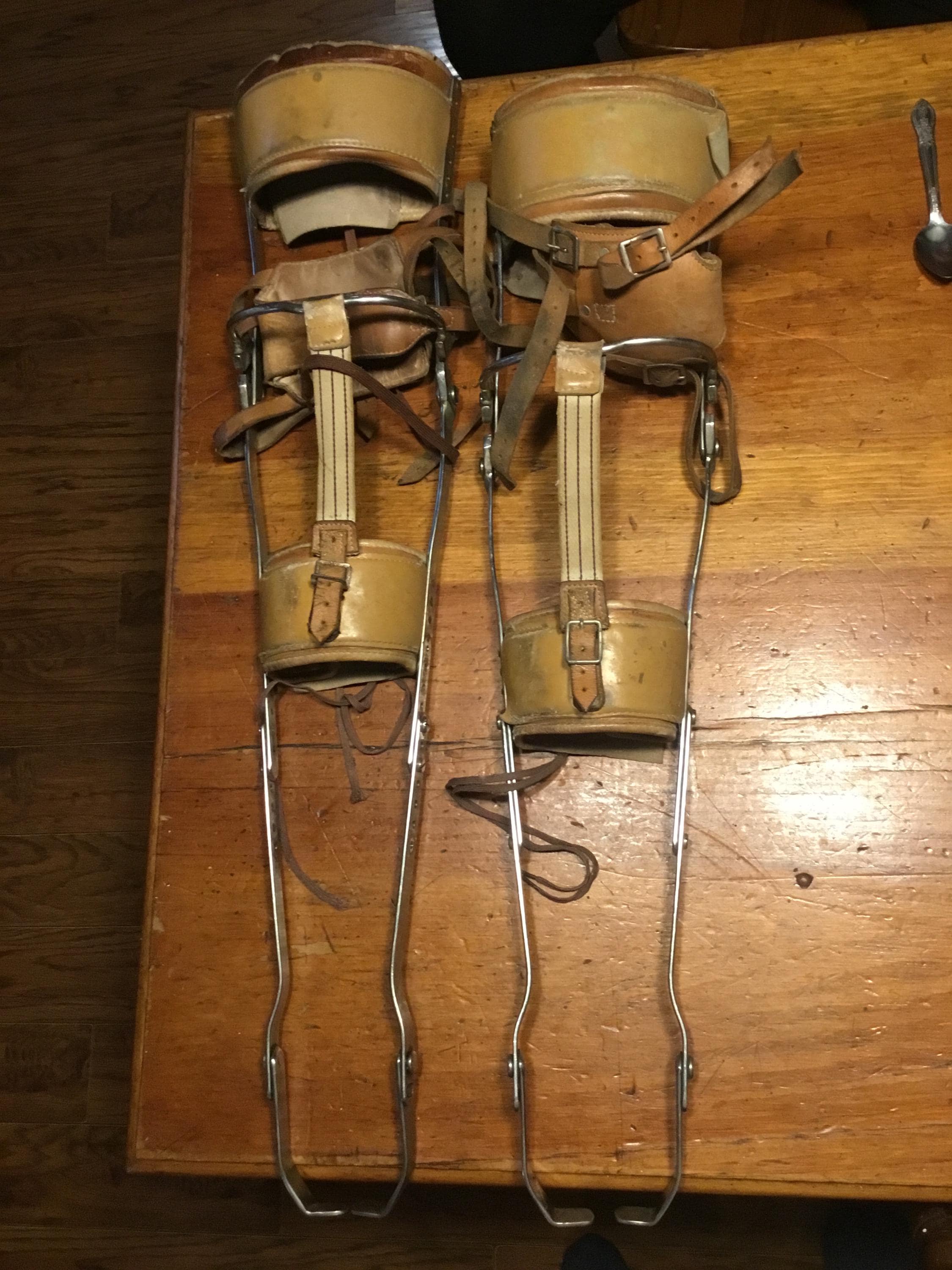 Old Vintage Polio Leg Braces 1940. 50 Maybe Adult Adjustable Old Vintage Polio Leg Braces 1940. 50 Maybe Adult Adjustable