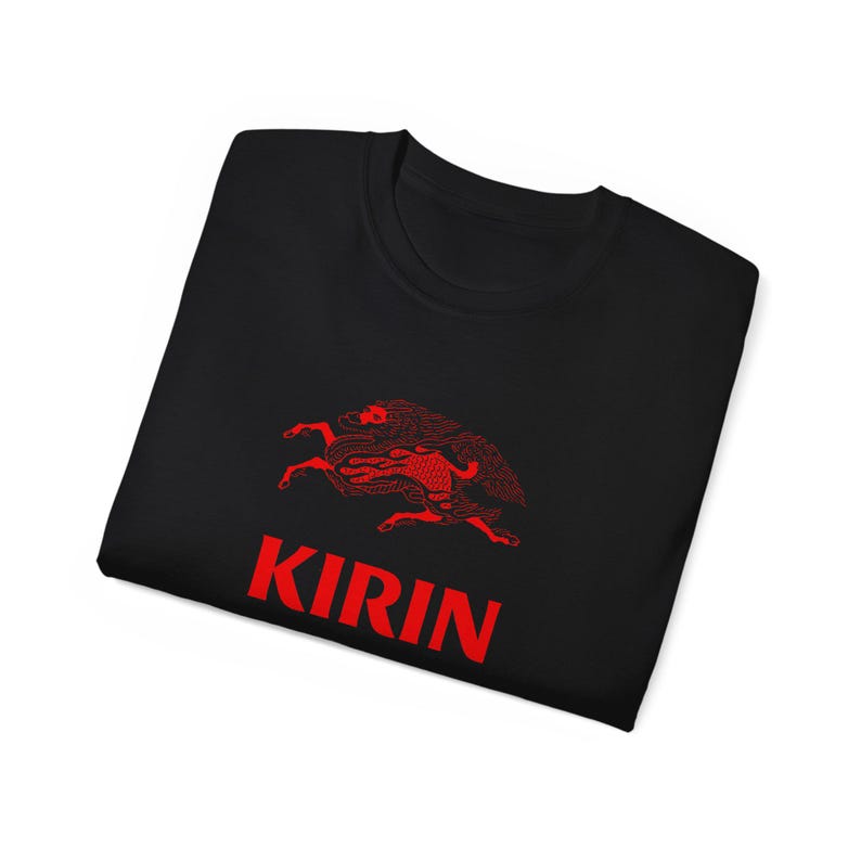 Kirin Beer Cool Graphic Tee with Red Chinese Dragon Print - Streetwear Classic Fit Cotton Tee image 4
