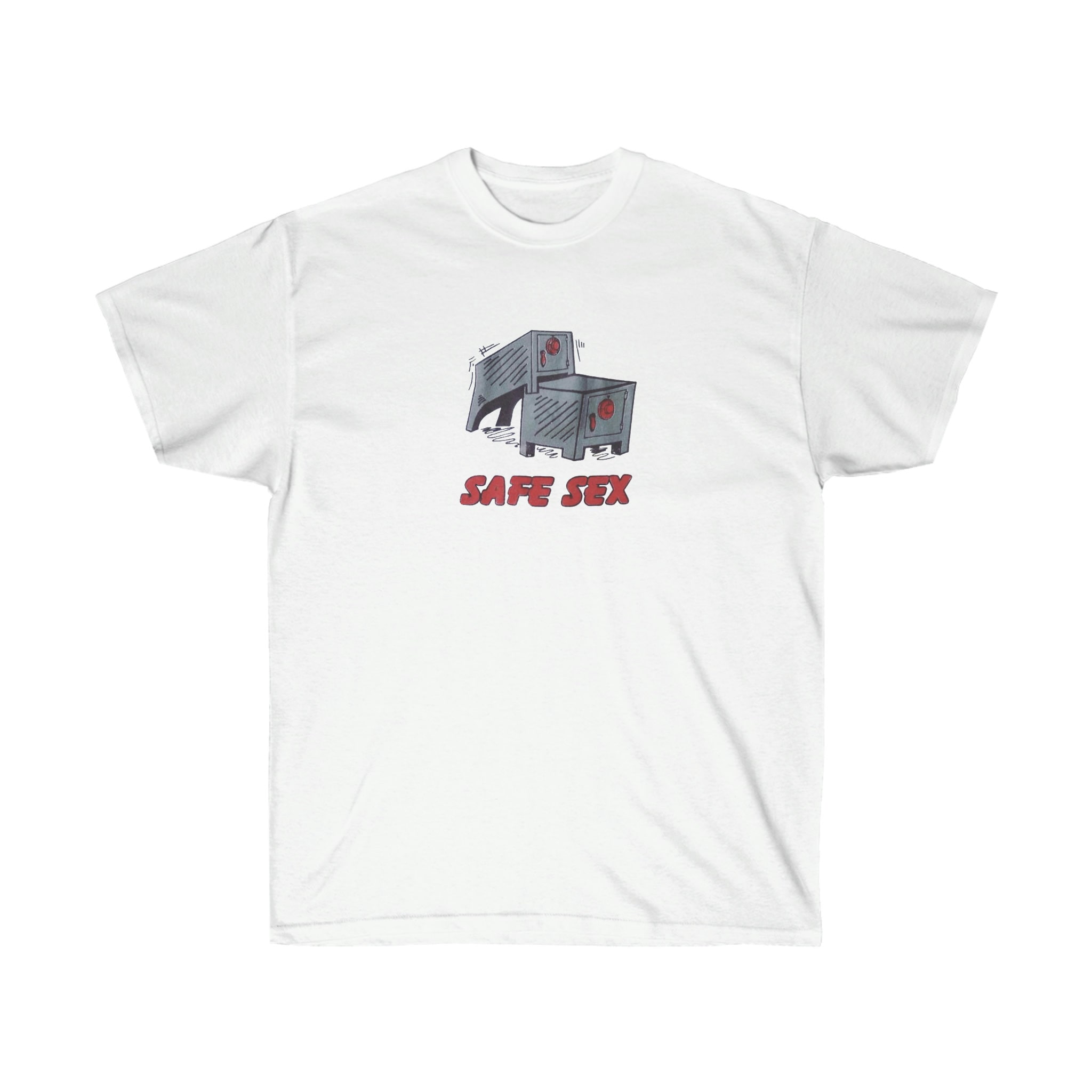 Safe Sex - Classic Fit Cotton T-shirt With a Playful Graphic Print