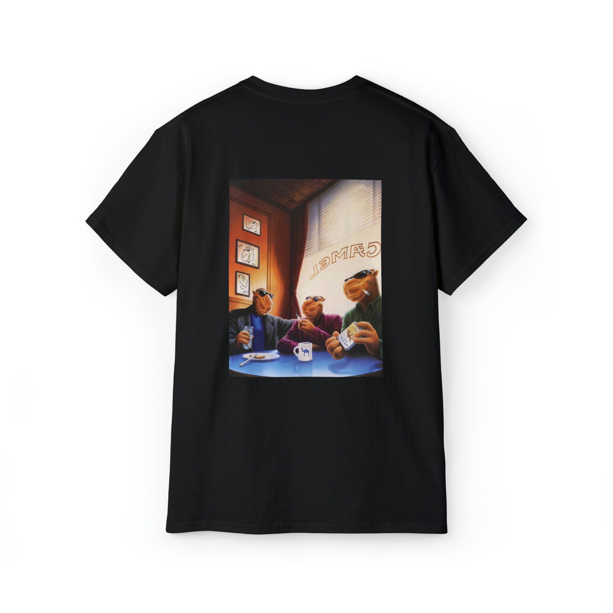 Unique Camel Dons Backprint Graphic T-shirt - Vintage Style Cafe
