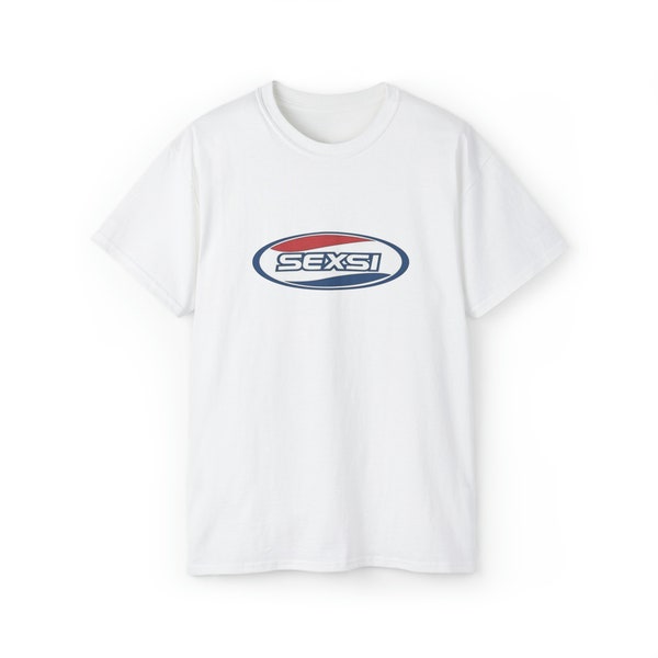 Sexsi Retro Funny Graphic Tshirt Pepsi Logo Parodie - Cool Streetwear Tee