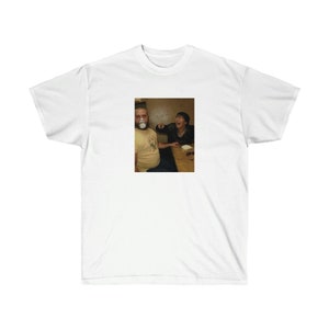 The Hangover Duo: Classic Cotton T-Shirt with a Funny Print of Alan and Mr. Chow