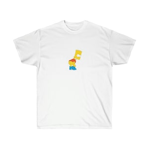 Bart Simpson Ass Tee - Classic Fit Cotton T-Shirt with Funny Graphic Print of Bart Simpson