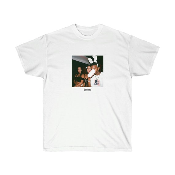 Playboy Carti Tee With #cashcarti Print - 100% Cotton