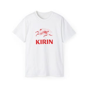 Kirin Beer Cool Graphic Tee with Red Chinese Dragon Print - Streetwear Classic Fit Cotton Tee image 2