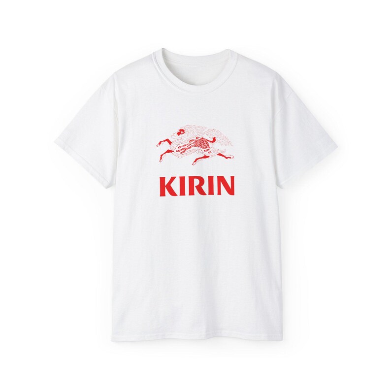 Kirin Beer Cool Graphic Tee with Red Chinese Dragon Print - Streetwear Classic Fit Cotton Tee image 2