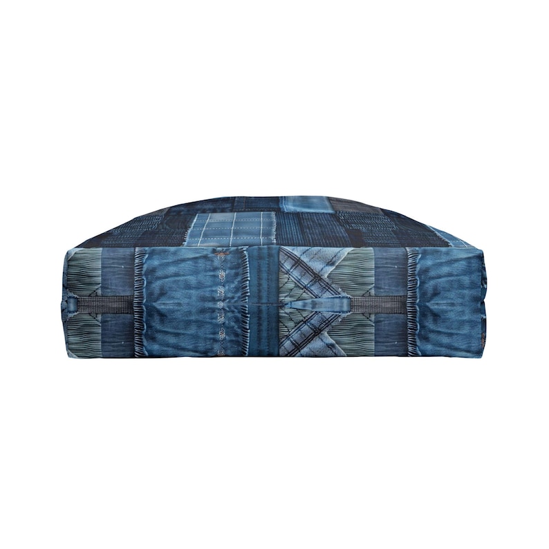 Denim-Look Weekender Tote Bag: Stylish Travel Accessory image 7