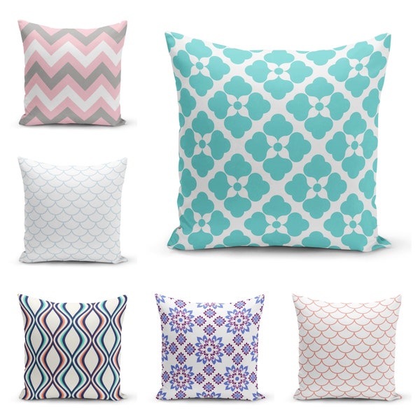 Soft Purple Moroccan Cushion Cover,Anatolia Style Cushion Case,Geometric Theme Cushion Case,Housewarming Gift,Birtday Gift,Handmade