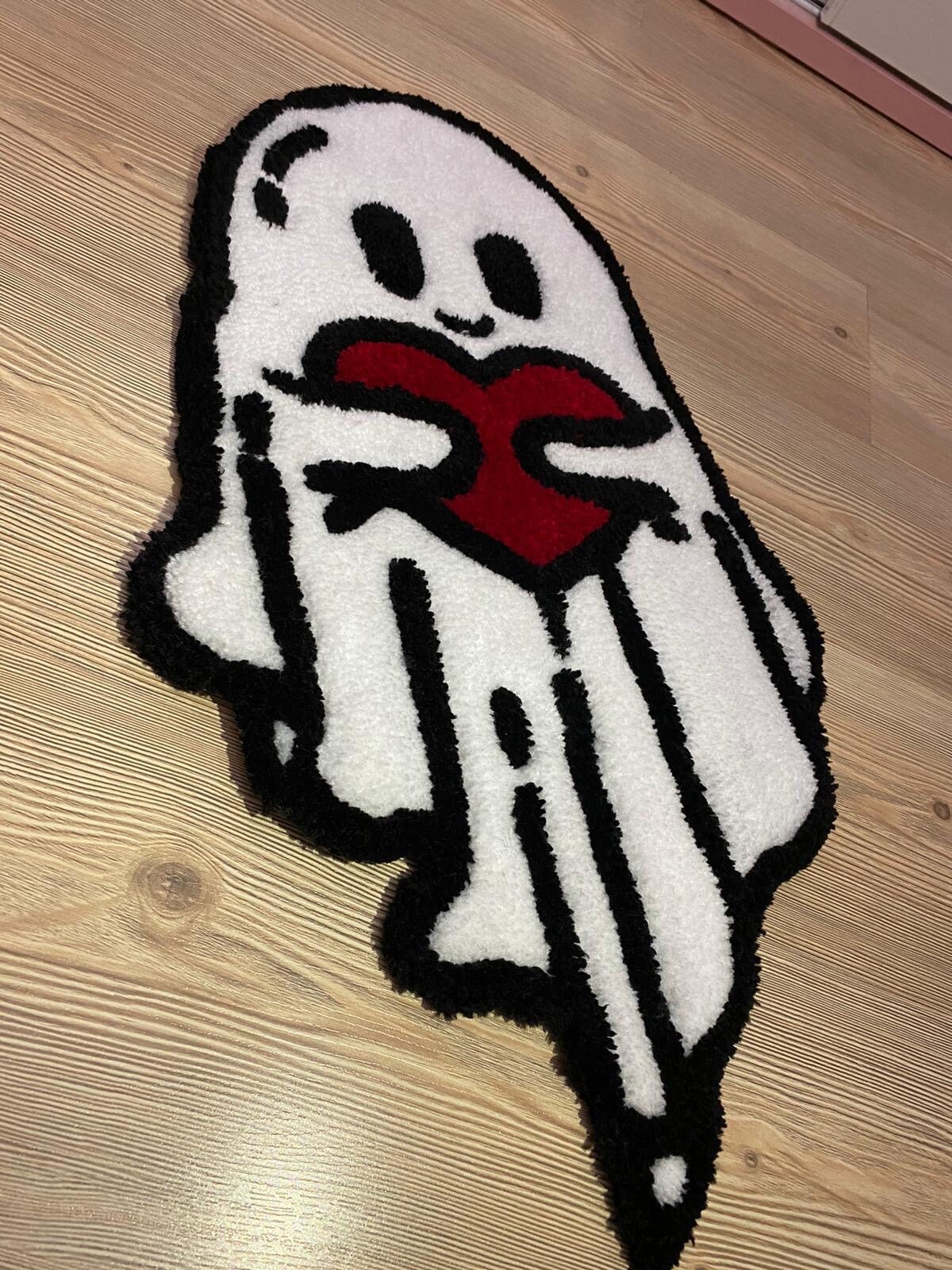 Cute Ghost Rug Fun Home Decoration, Ghost Accent Rug, Spooky House