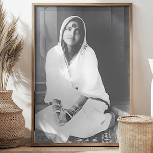 Sri Anandamayi Ma Unframed Photo | Spiritual Home Wall Decor Art Gift Altar