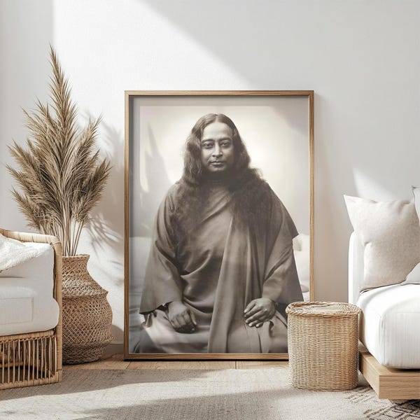 Paramahansa Yogananda Unframed Poster | Spiritual Home Wall Decor Gift | Yogi Image