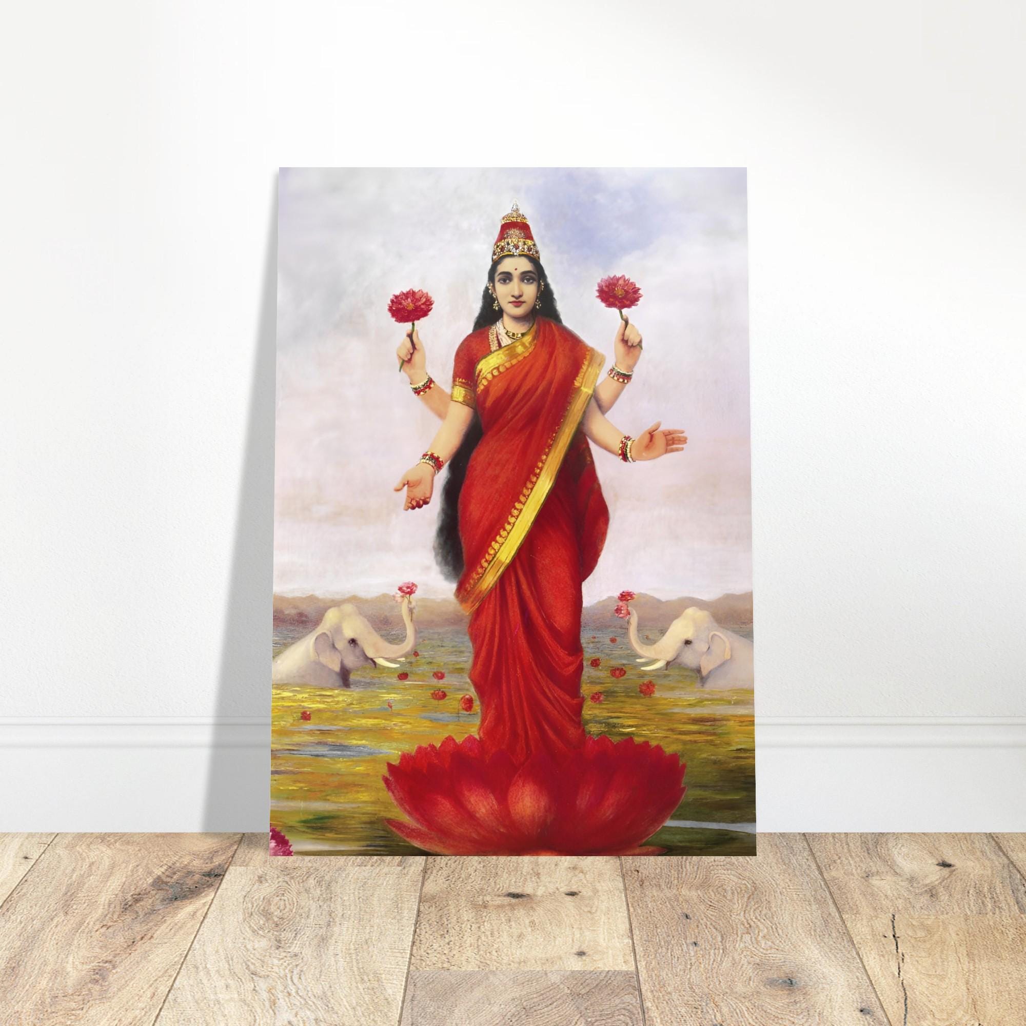 Mahalakshmi Ravi Raja Ravi Varma's Goddess Lakshmi Unframes Picture | Spiritual Home ...