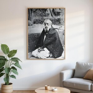 Mahendranath Gupta Unframed Poster | Spiritual Teacher Photo | Master Mahasaya Home Wall Decor Reminder